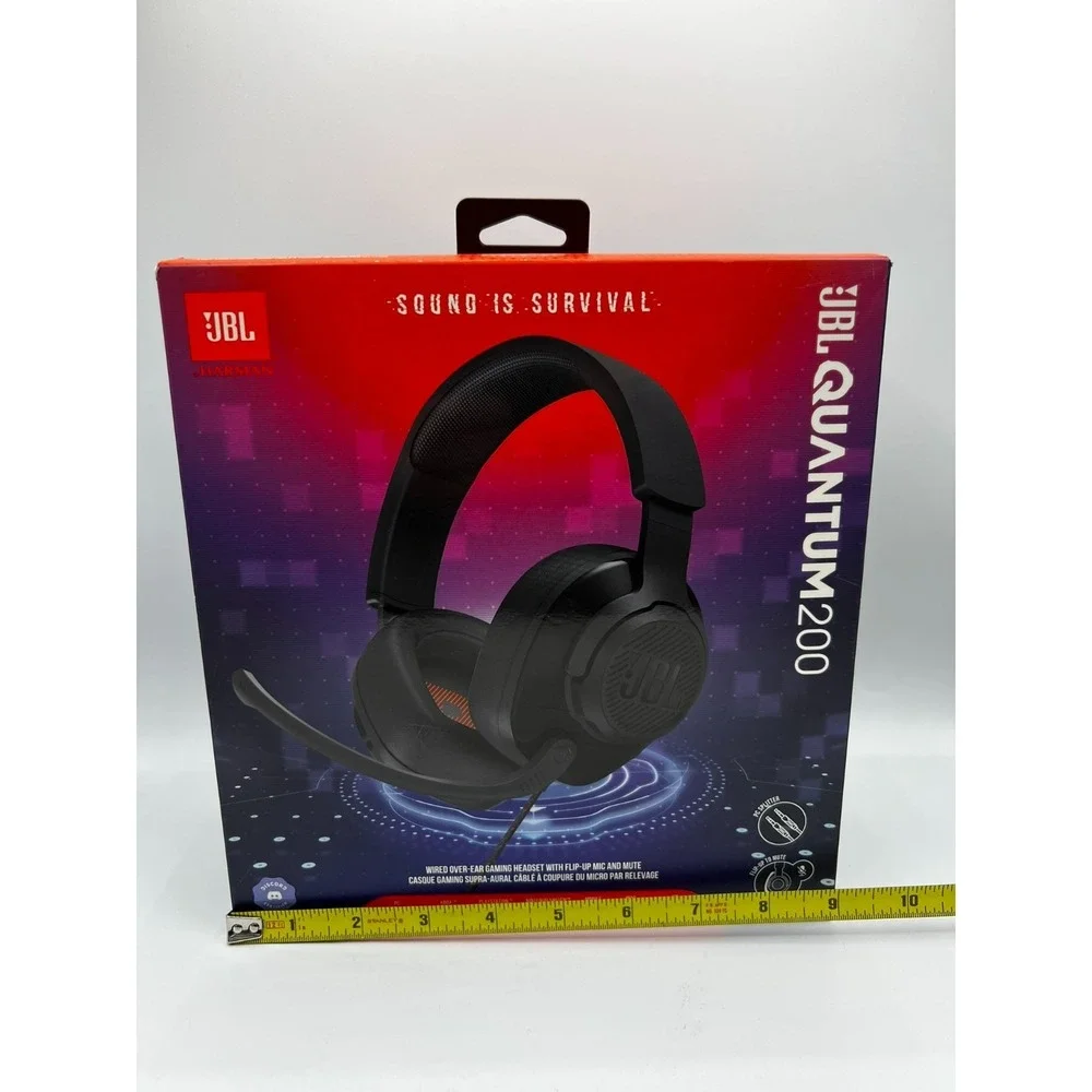 JBL Quantum 200 Gaming Headset, PC, PS5, PS4, Xbox Switch, Gaming Headphone, Mic